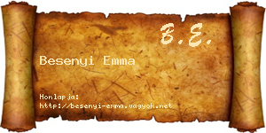 Besenyi Emma névjegykártya